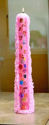 Biedermann & Sons - 15" Tall Pink Birthday Candle