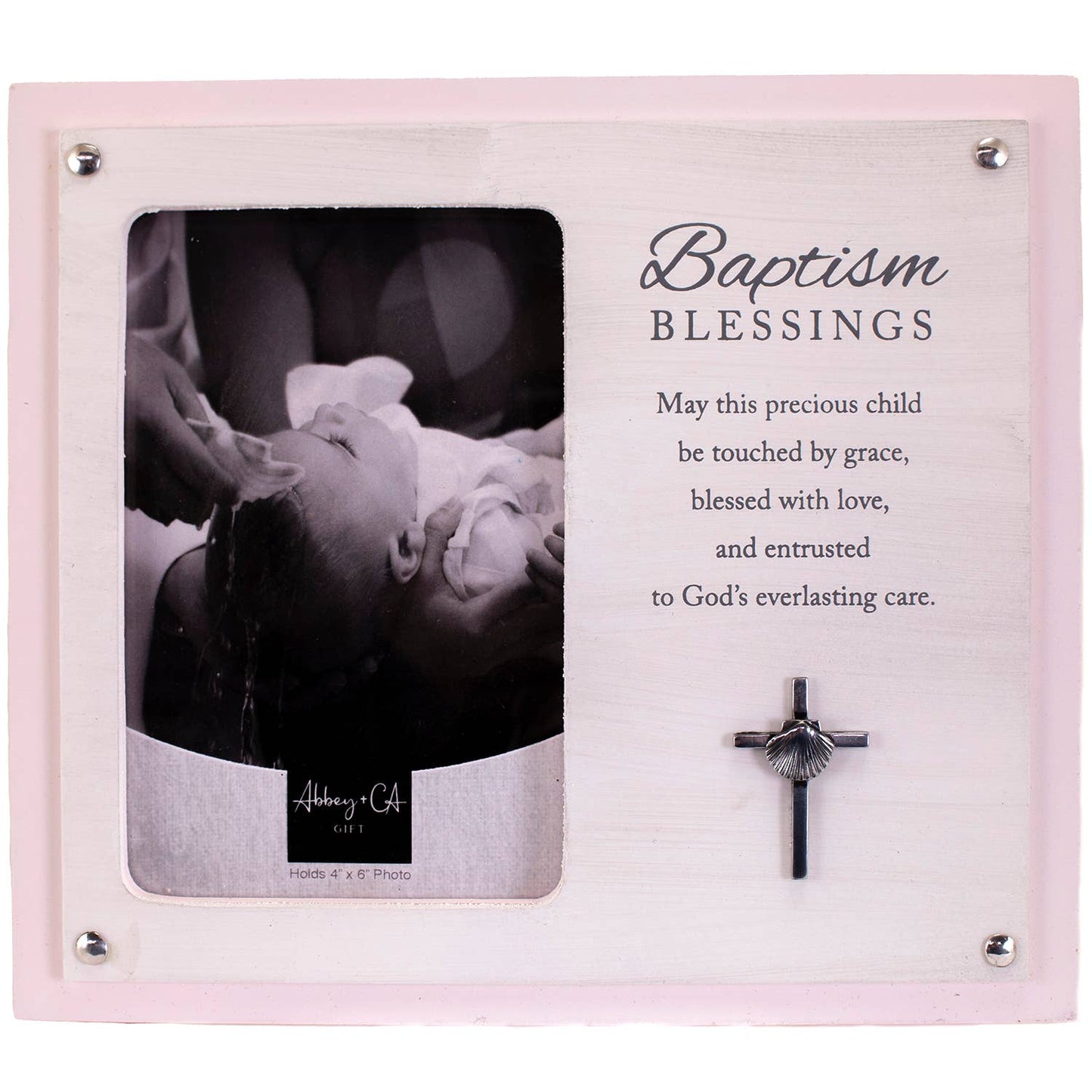Abbey & CA Gift - Pink Baptism Blessings Frame