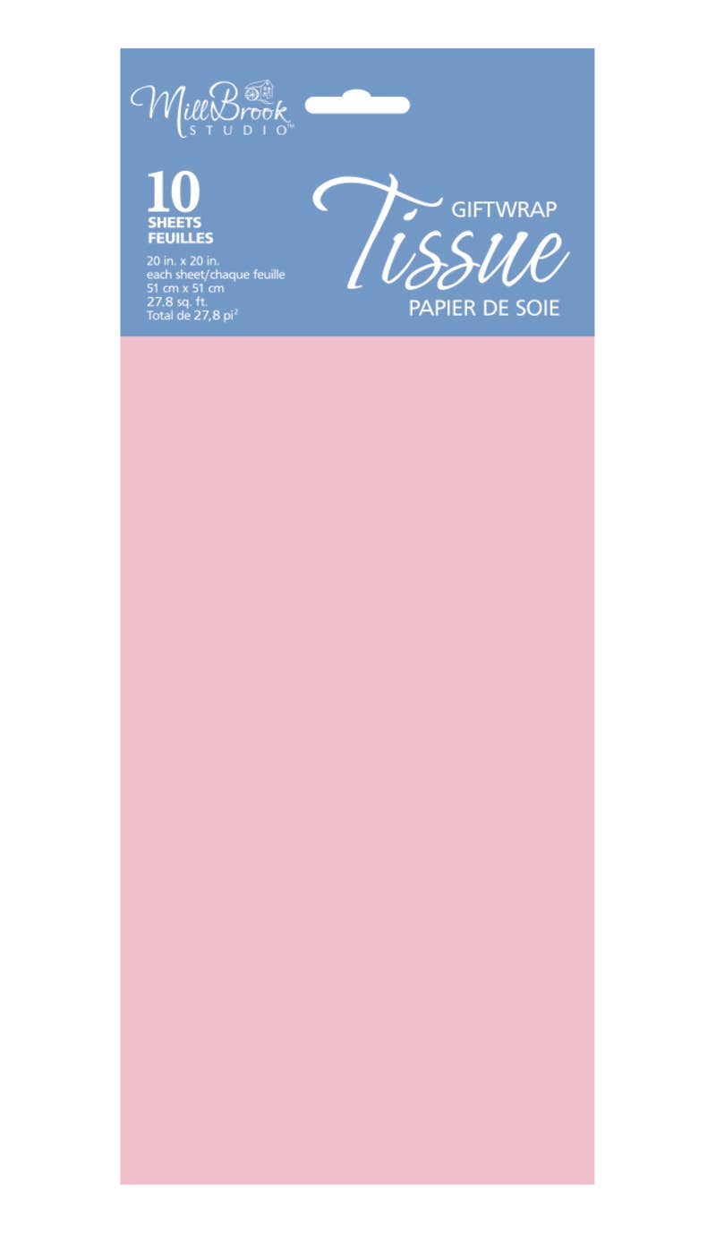 A-Line Greetings - Mill Brook Studio/10-Sheet Tissue/Light Pink (12pcs) 93004