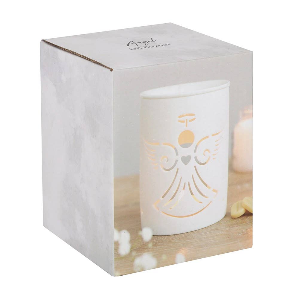 Something Different Wholesale - White Angel Cut Out Oil Burner and Wax Warmer