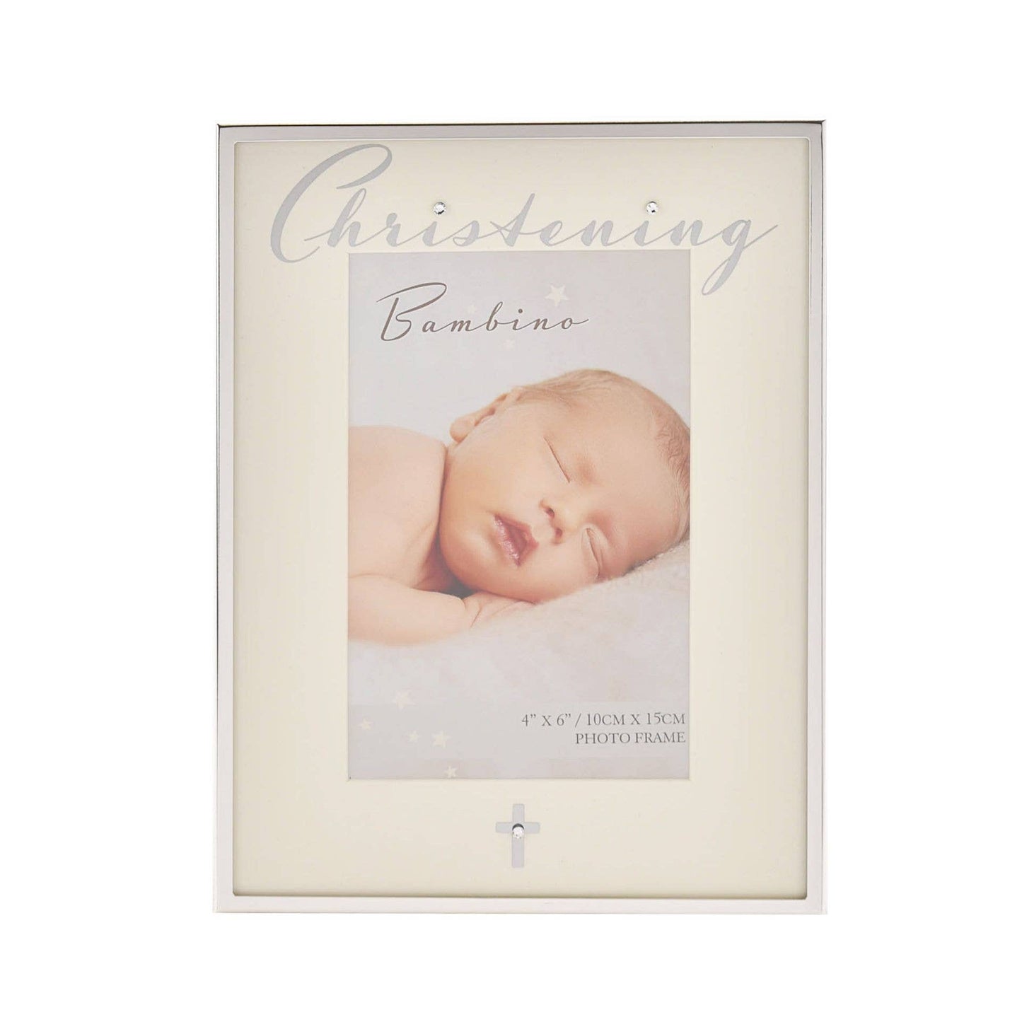 WIDDOP and Co. - Bambino Silver Plated Photo Frame - Christening 4" x 6"