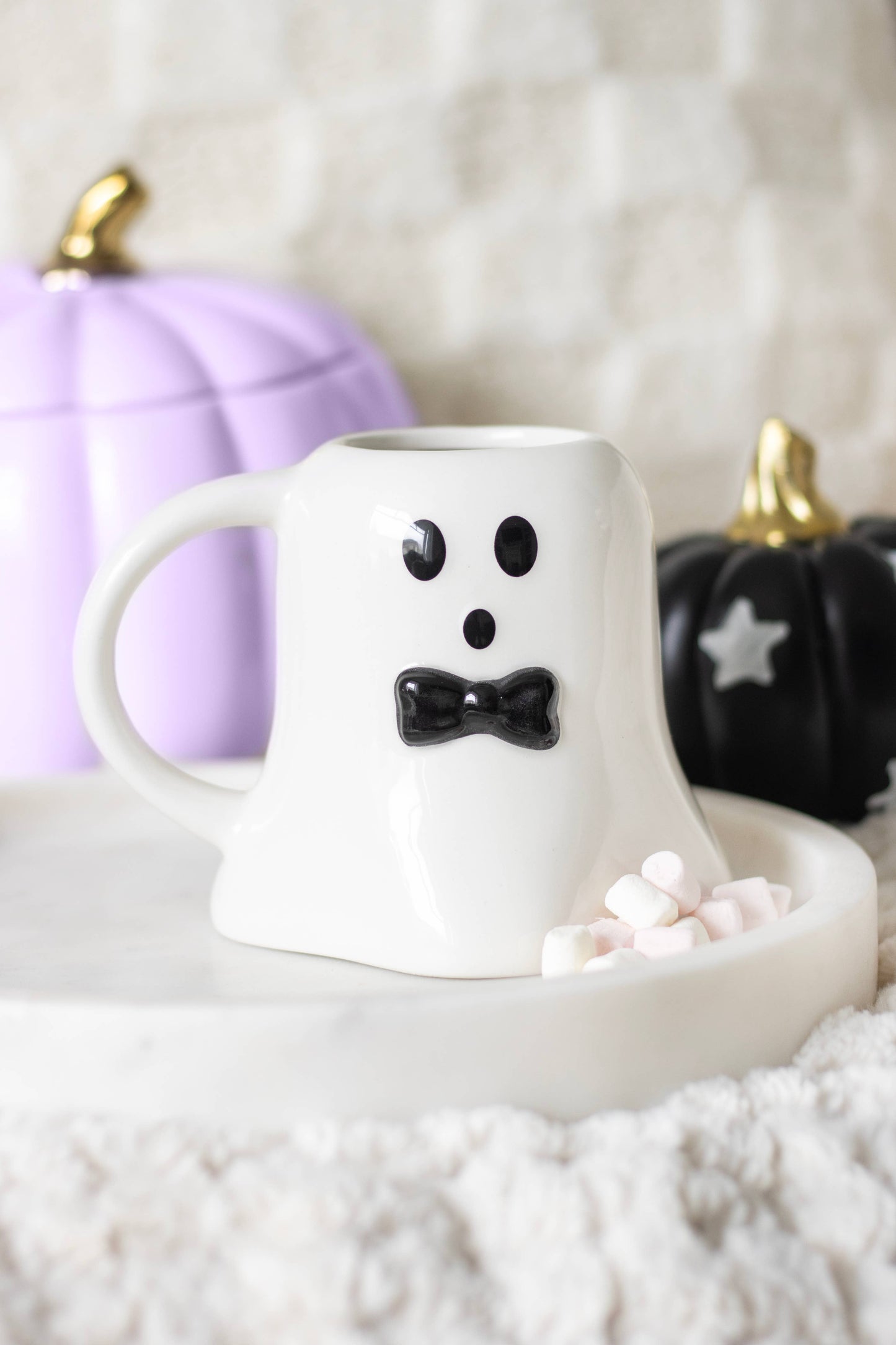 Something Different Wholesale - Mr Boo Ghost Shaped Halloween Mug with Bow Tie