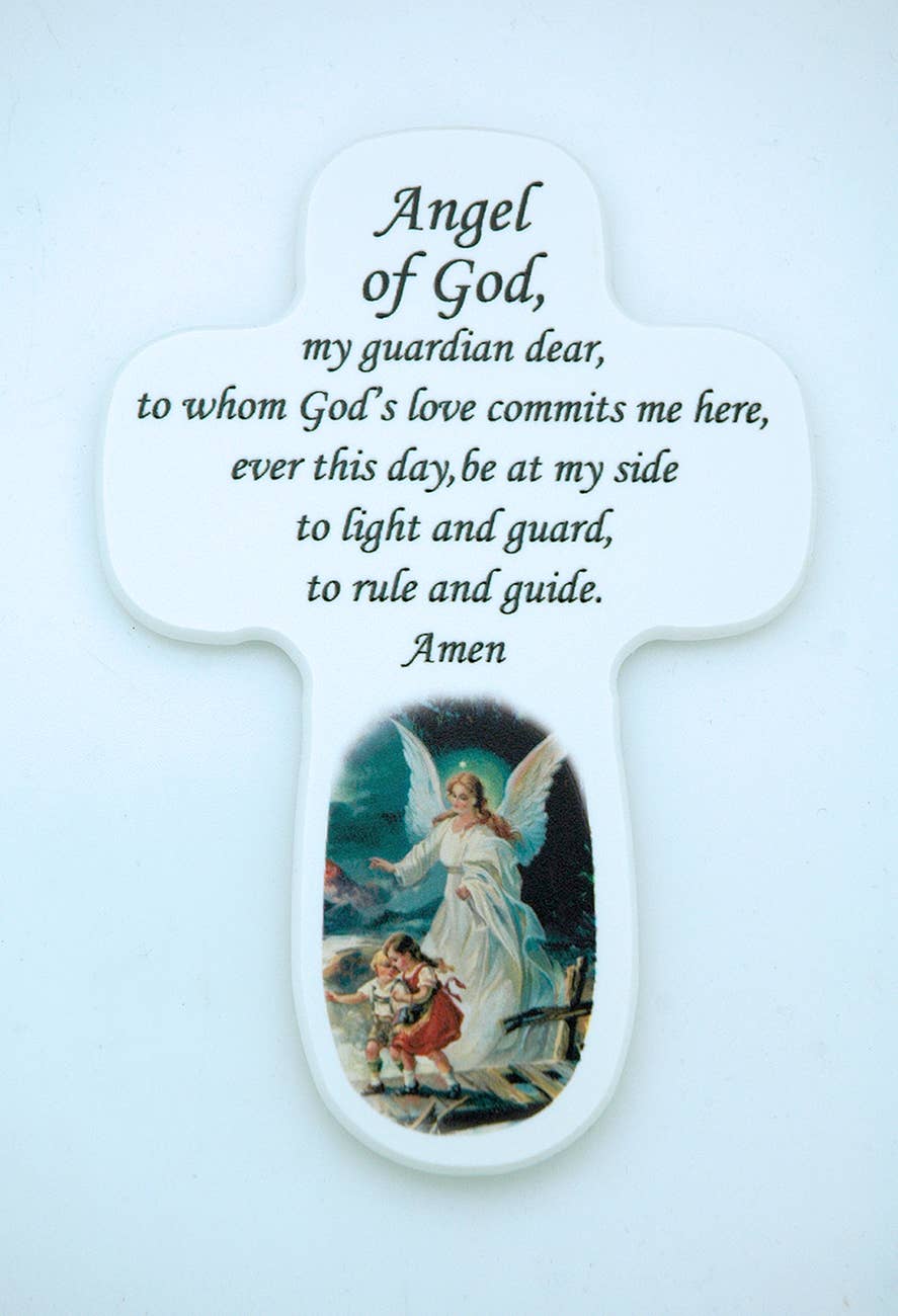 Contreras Designs - IC691 - Italian Angel Guardian Wall Cross Accent