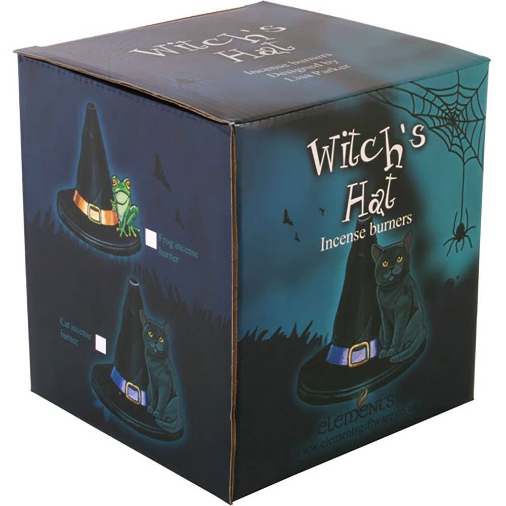 Something Different Wholesale - Witch Hat With Cat Incense Cone Holder