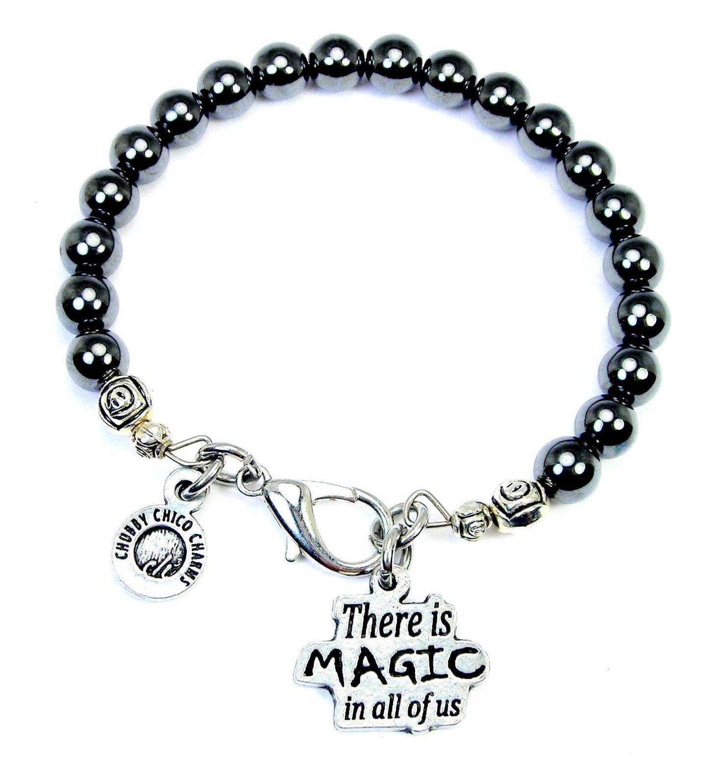 Chubby Chico Charms - There is magic in all of us Hematite bracelet wiccan witch