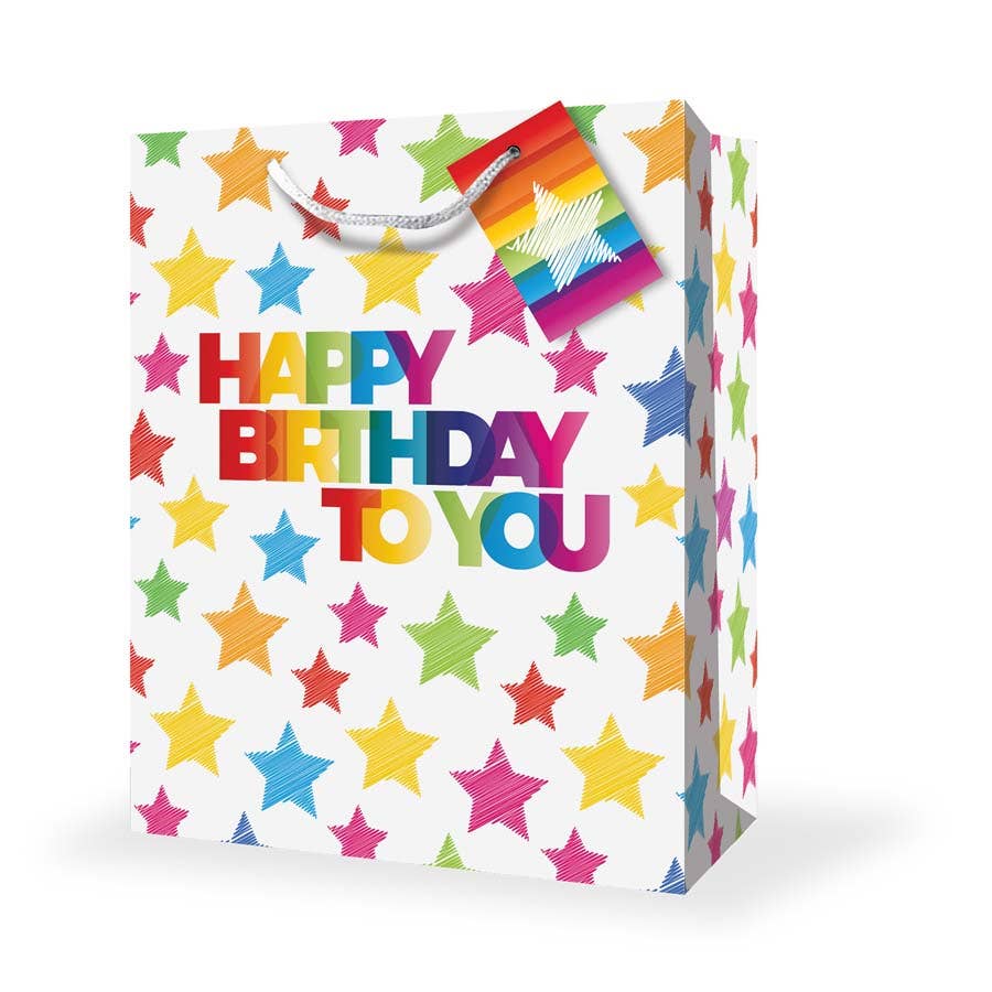 A-Line Greetings - Mill Brook Studio/Large Gift Bags/Birthday (12pcs) 47970