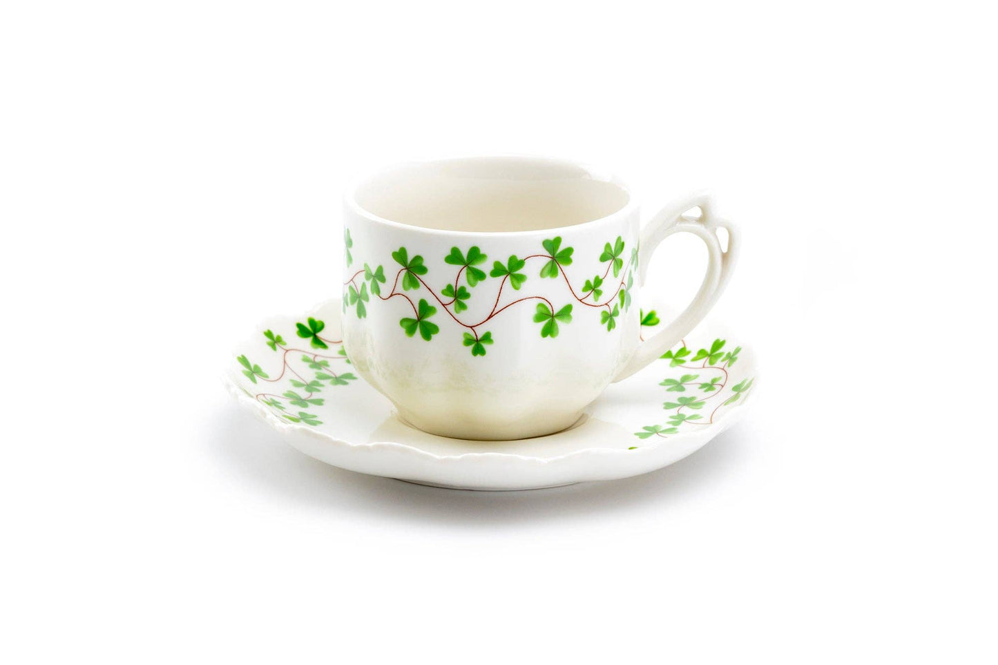 Grace Teaware - Shamrock 7oz Fine Porcelain Tea Cup and Saucer
