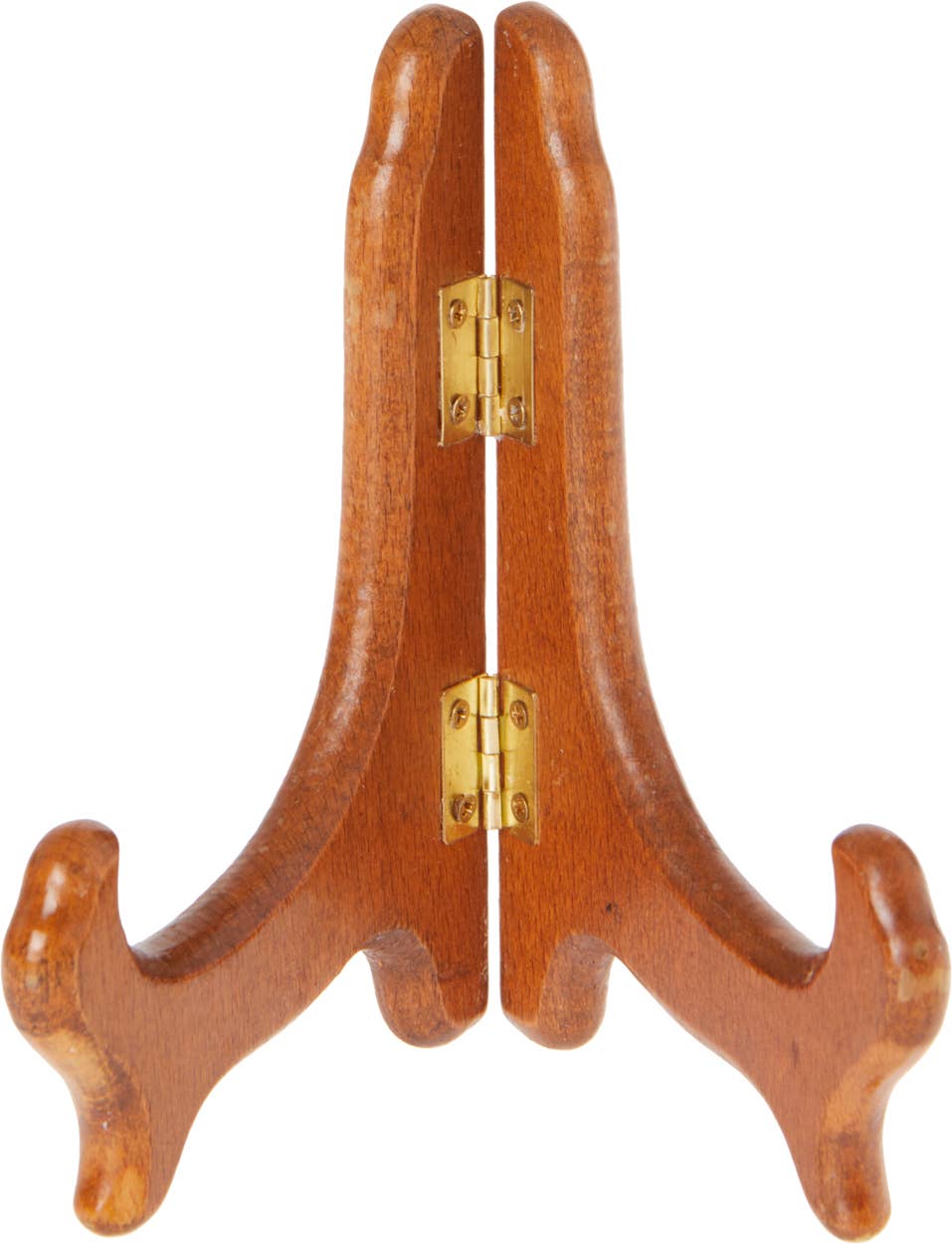 Bard's - Bard's Hinged MDF Wood Plate Stand, 5" x 5.75" x 3.75": Walnut