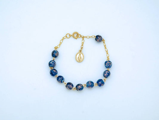 Contreras Designs - PMLB900B - Luminous Glass Bead Prayer Bracelet