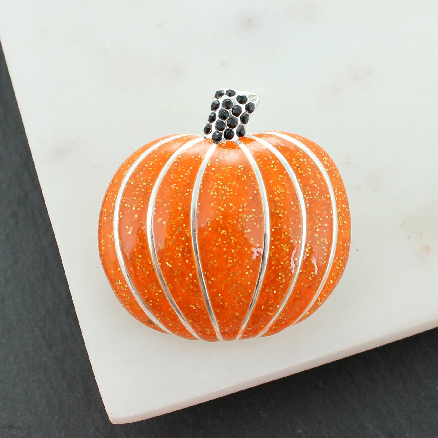 Seasons Jewelry - Enamel Pumpkin Pin/Pendant - Fall/Halloween