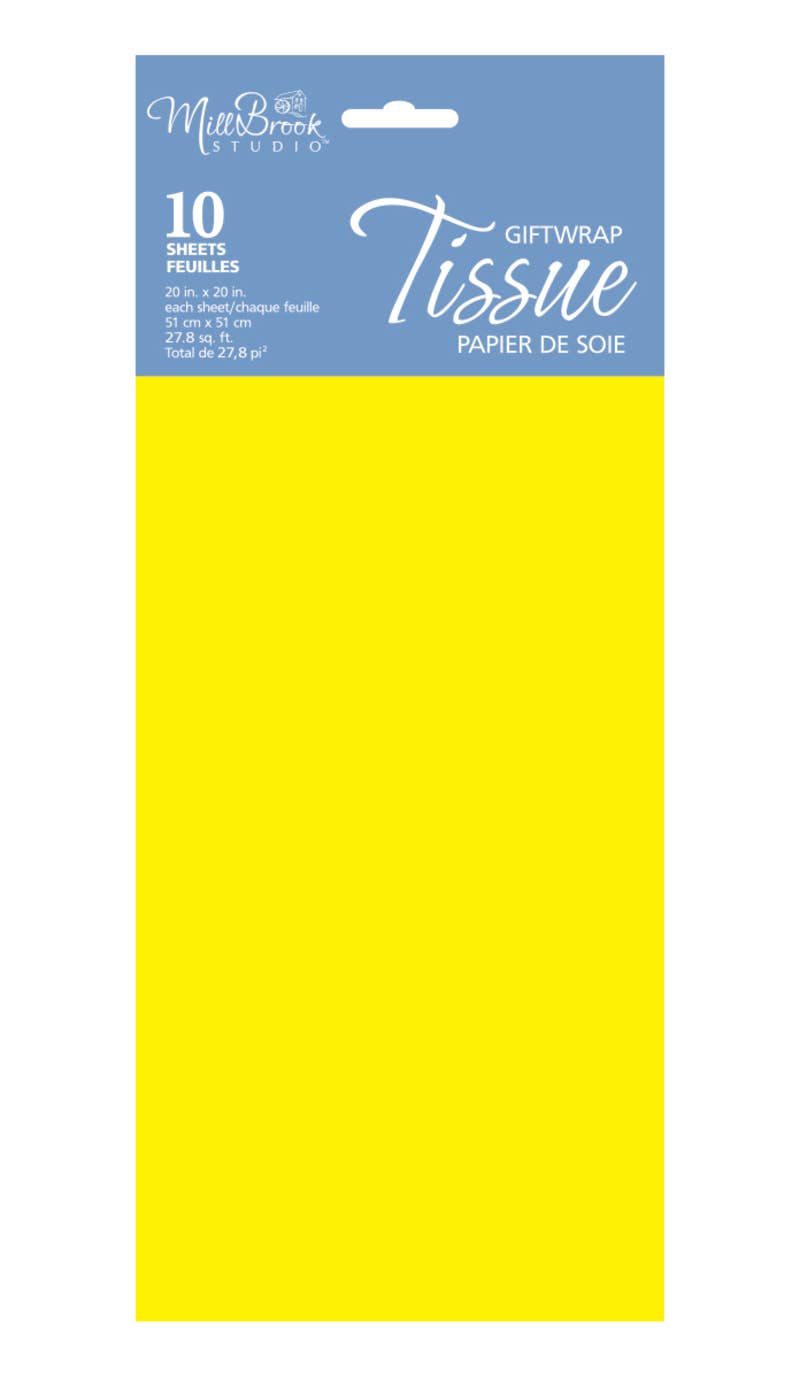 A-Line Greetings - Mill Brook Studio/10-Sheet Tissue/Yellow (12pcs) 93003