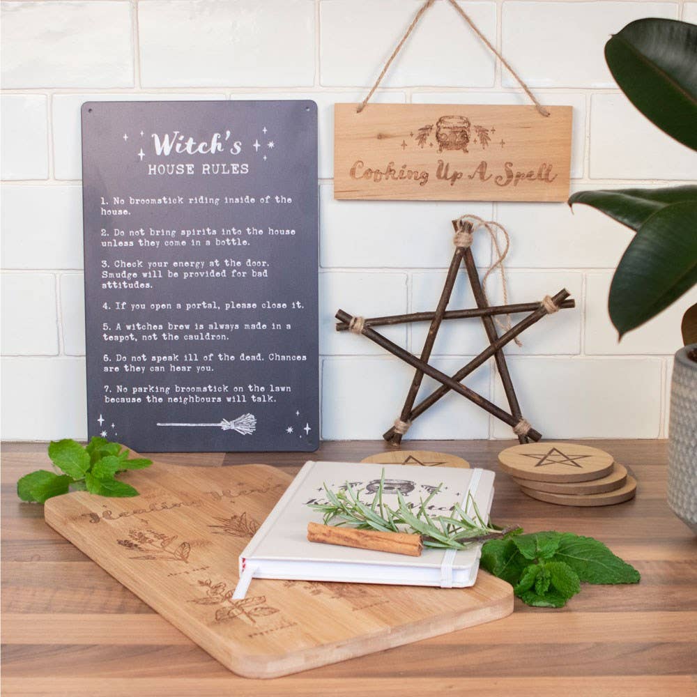 Something Different Wholesale - Witch's House Rules Metal Sign