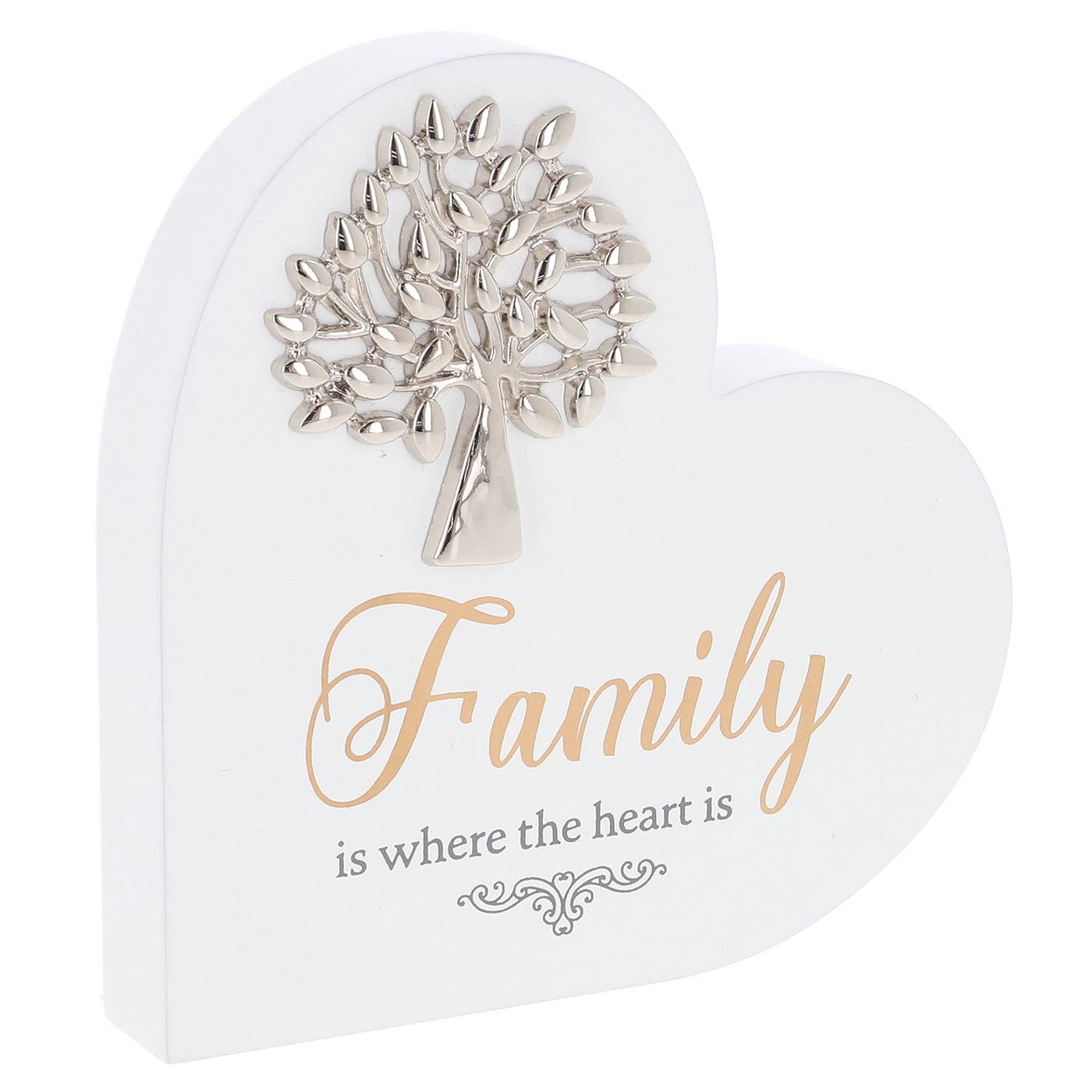 Joe Davies - Loving Script Heart Plaque Family
