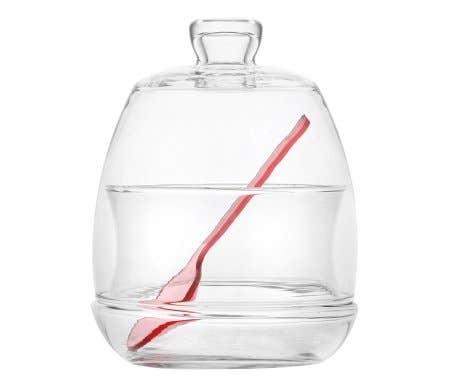 Hakan - Glass Candy Bowl, Christmas Candy Dish with Lid, Small Bowl