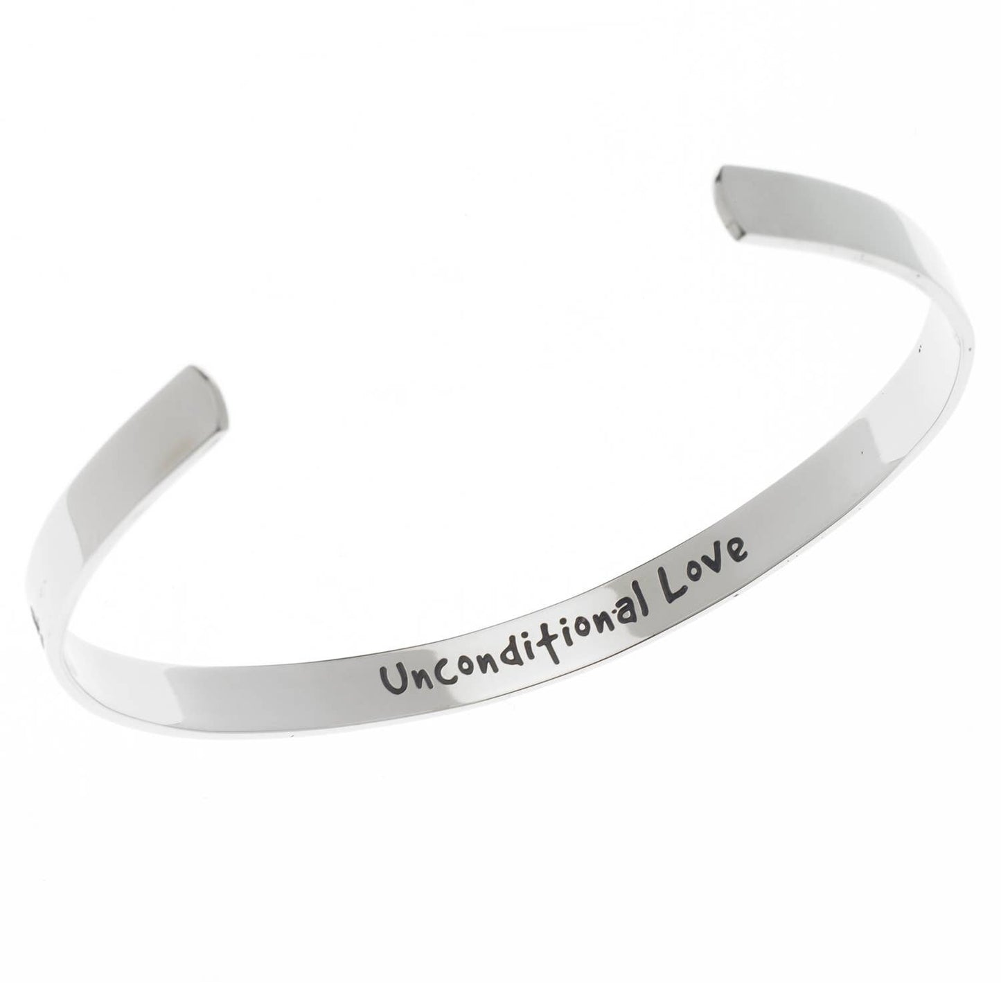 Joyful Sentiments - "Unconditional Love" Cuff Bracelet Stainless Steel