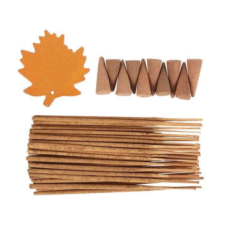 Something Different Wholesale - Autumn Leaf Orange & Cinnamon Fall Incense Gift Set