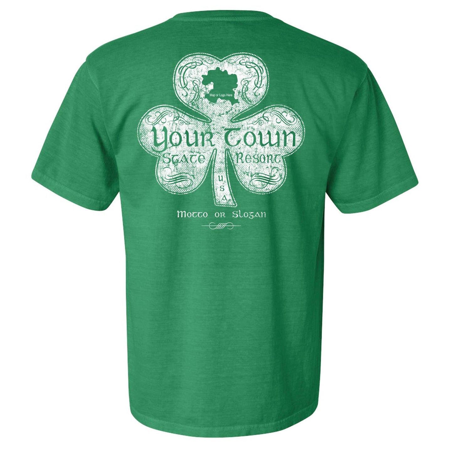 Charleston Apparel - Customizable Celtic Clover Shirt Irish Green St. Patrick's: XXXL