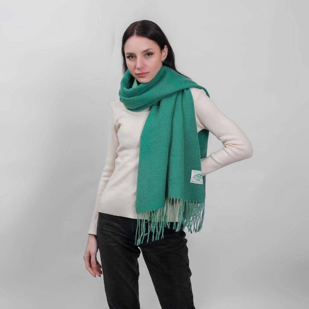 Celtic Ore Crafts - IRS-037F Traditional 2 Tones Scarf Greens