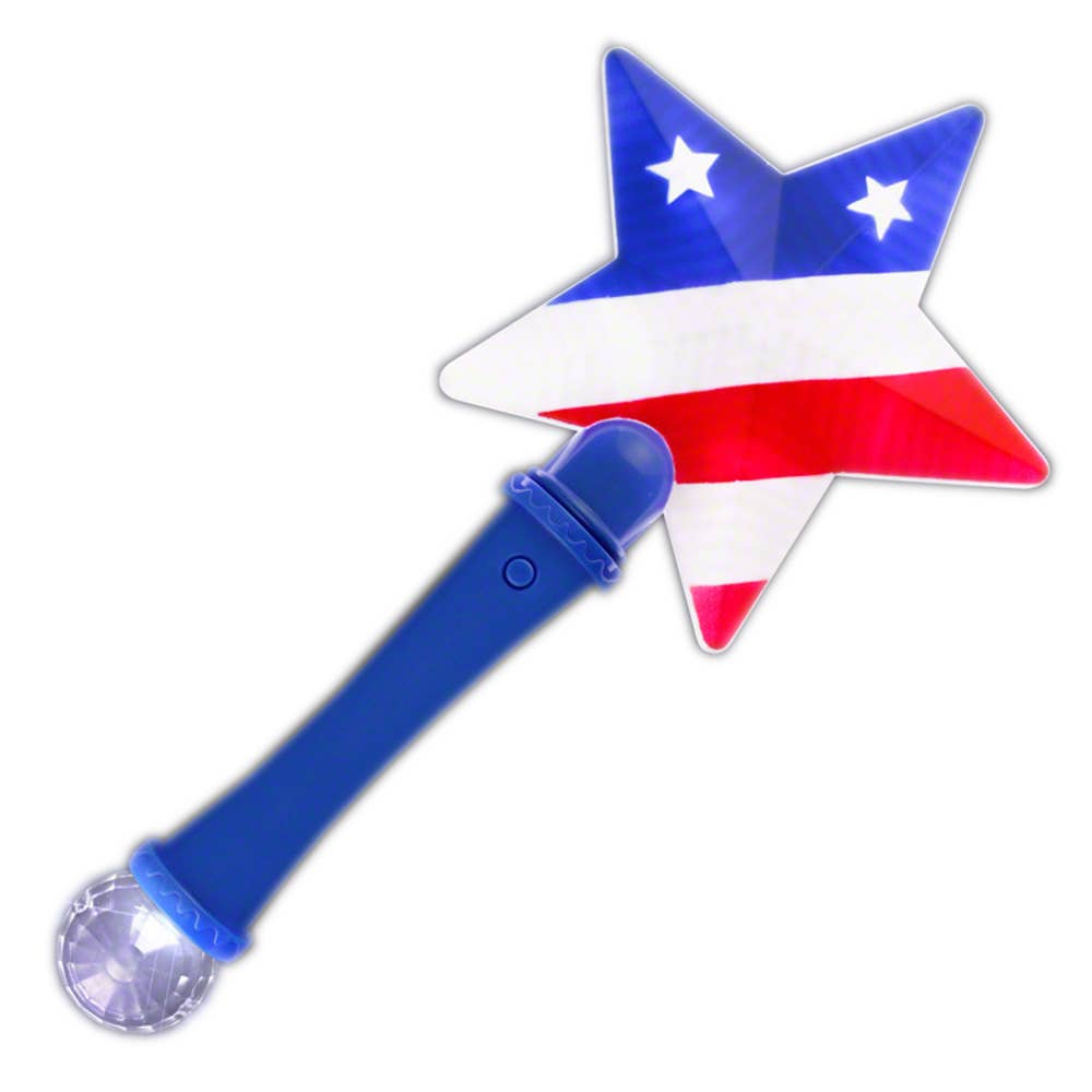 Blinkee.com, LLC - Light Up Patriotic US Flag Prism Wand Fourth of July