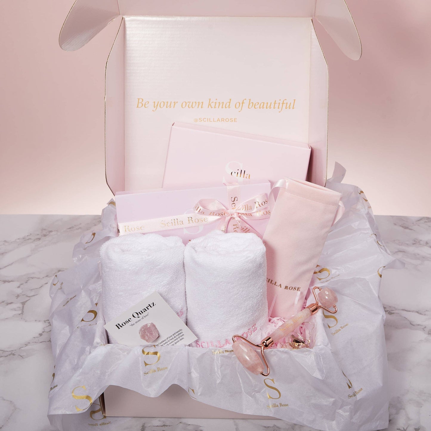 Scilla Rose - The Perfect Self Care Pamper Gift Set-Rose Quartz Spa Bundle