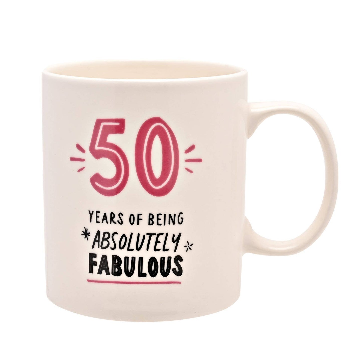 WIDDOP and Co. - Hullabaloo Birthday Mug - 50 Pink