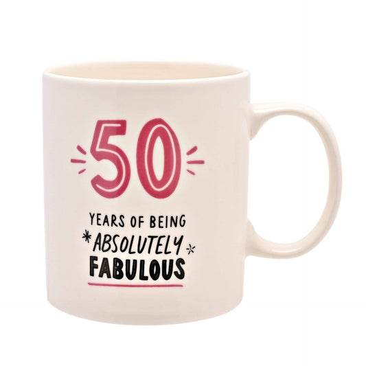 WIDDOP and Co. - Hullabaloo Birthday Mug - 50 Pink