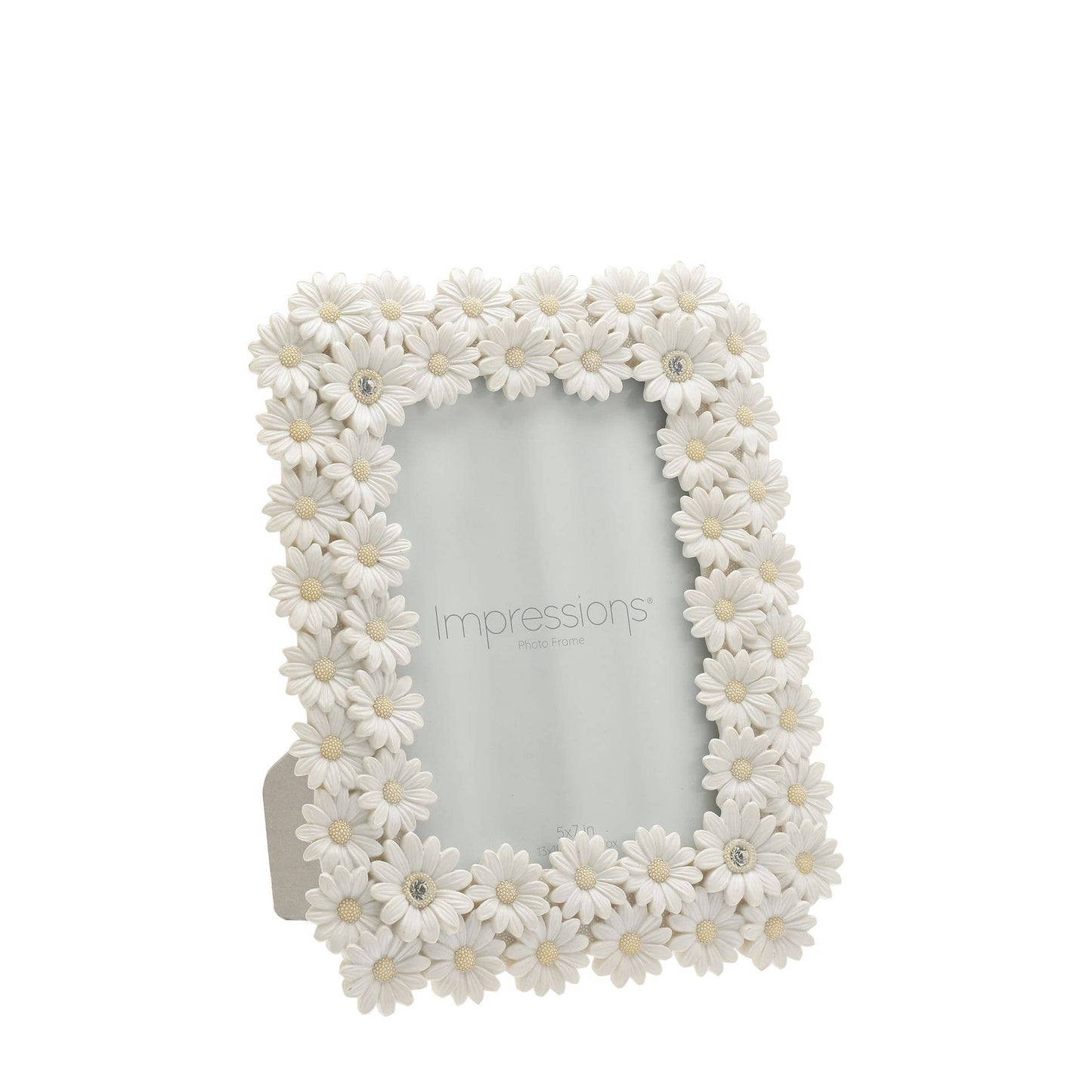 WIDDOP and Co. - Impressions White Resin Daisy Photo Frame 5" x 7"