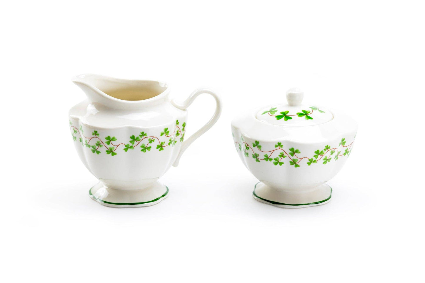 Grace Teaware - Shamrock Fine Porcelain Sugar and Creamer Set