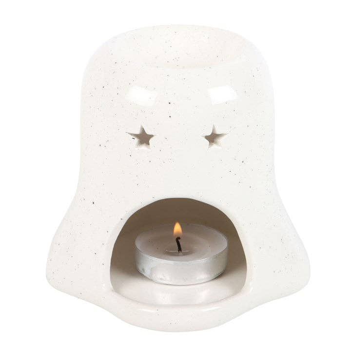 Something Different Wholesale - Ghost Shaped Halloween Oil Burner with Pumpkin