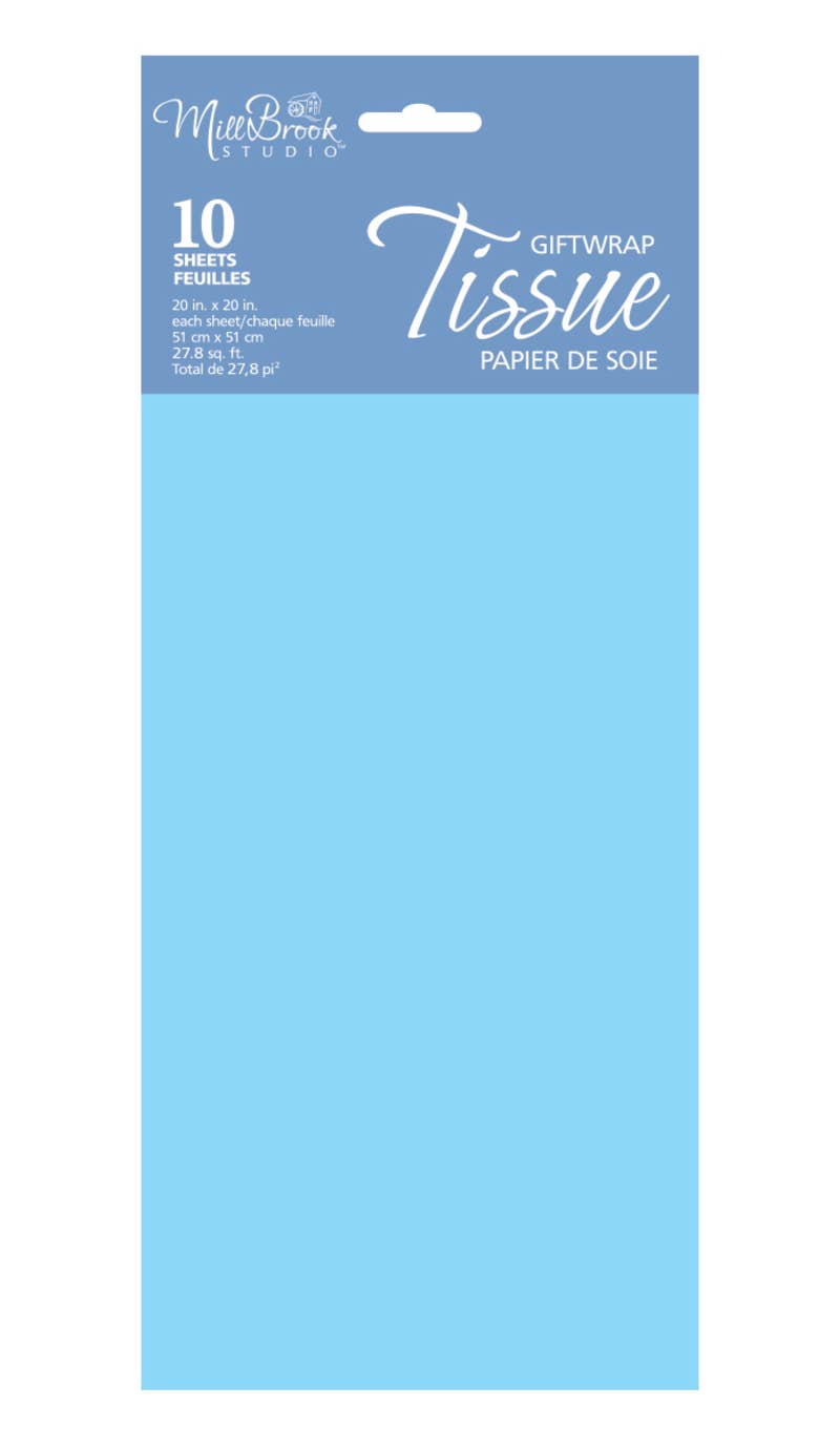 A-Line Greetings - Mill Brook Studio/10-Sheet Tissue/Light Blue (12pcs) 93006