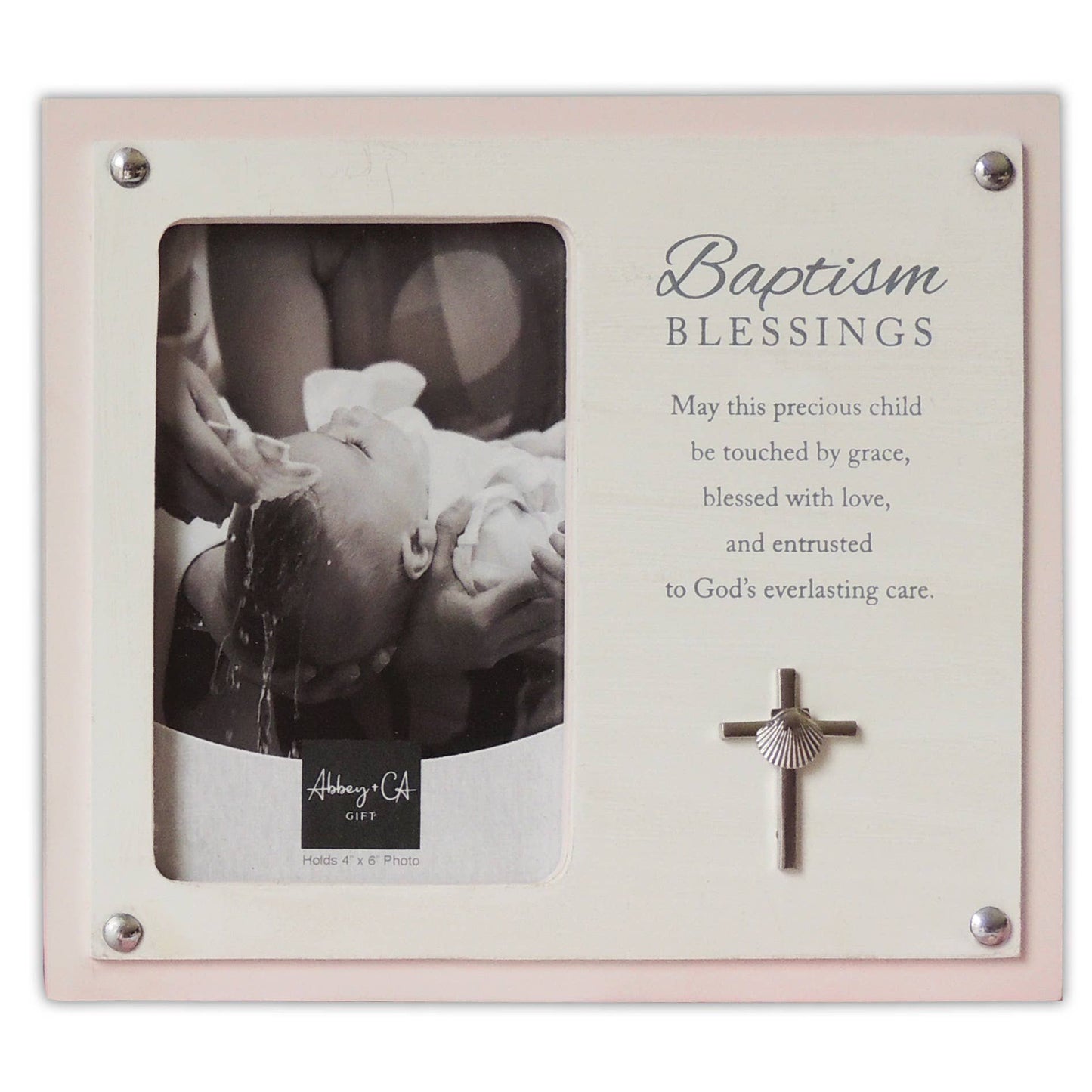 Abbey & CA Gift - Pink Baptism Blessings Frame