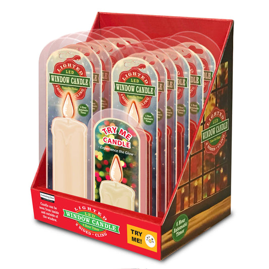 The Gerson Companies - LED White Window Cling Candle