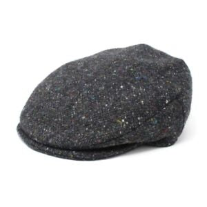 Hanna Hats Navy Fleck Vintage Tweed Cap