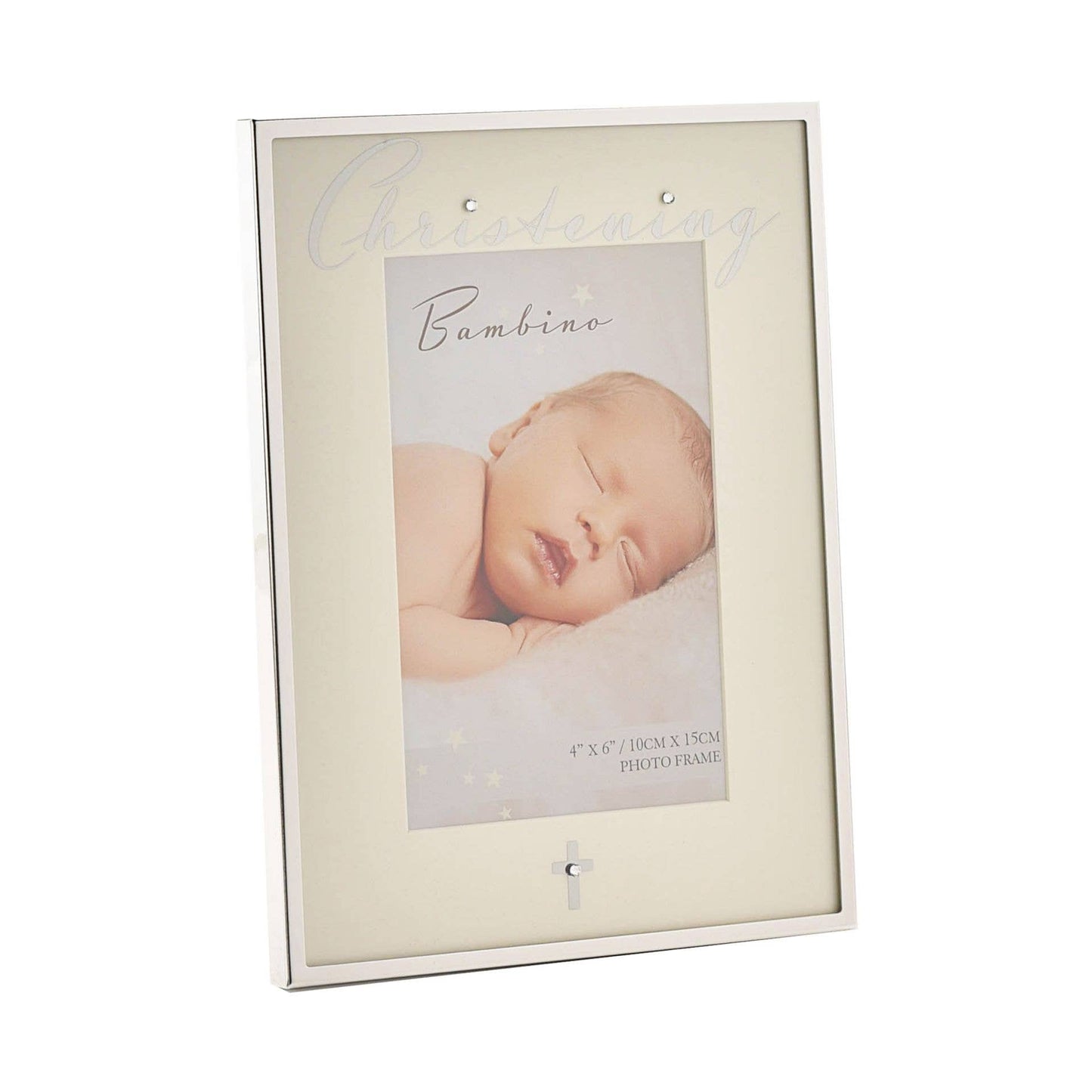 WIDDOP and Co. - Bambino Silver Plated Photo Frame - Christening 4" x 6"