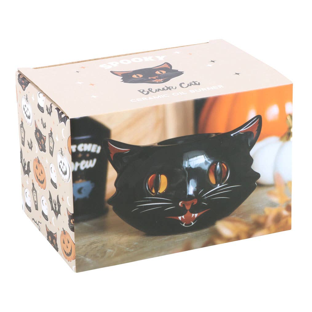 Something Different Wholesale - Spooky Black Cat Halloween Oil Burner