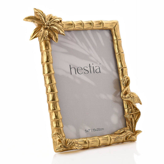 WIDDOP and Co. - Flamingo & Palm Gold Finish Frame 5" x 7"