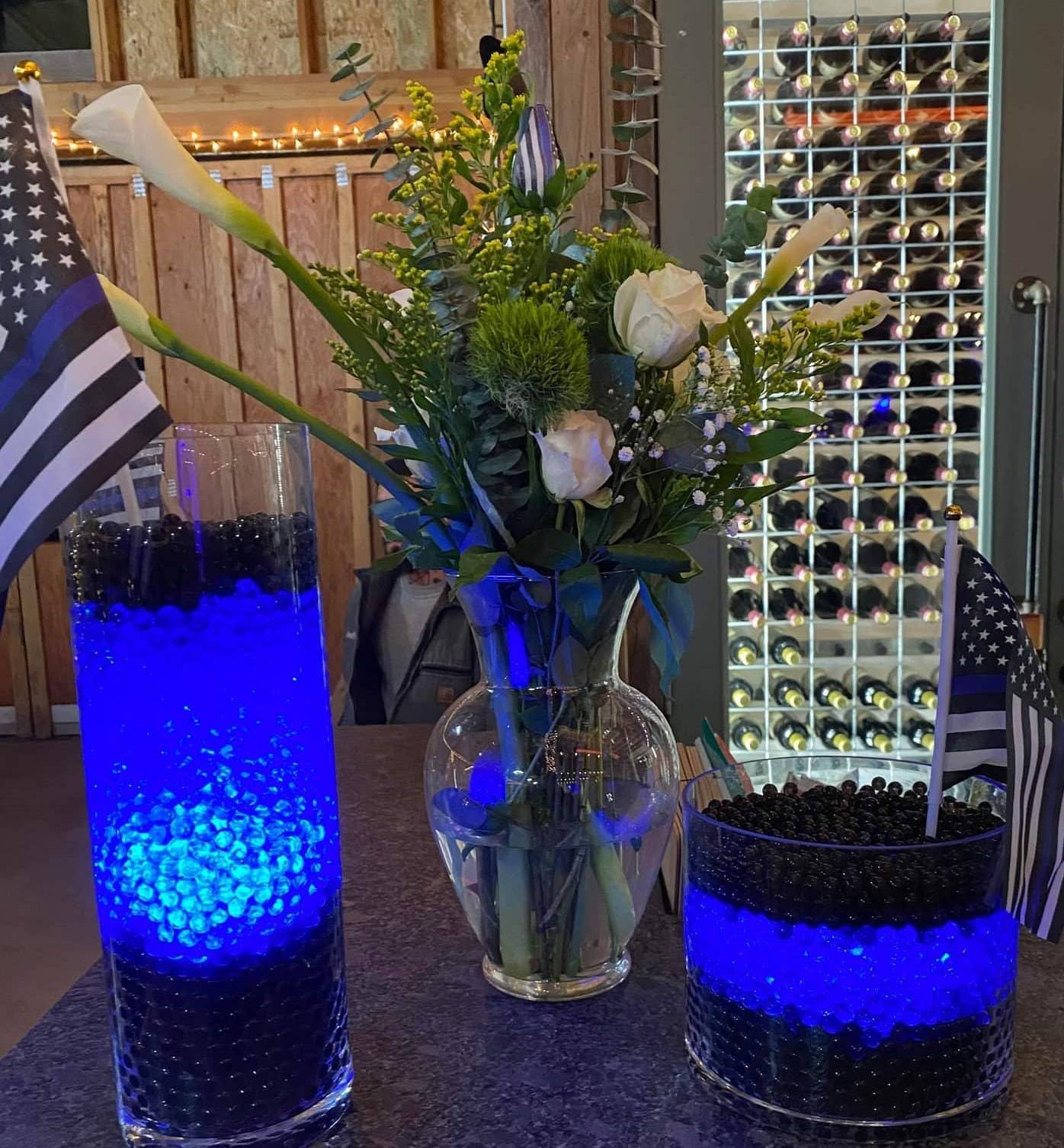 Home Run Accessories - Thin Blue Line Rose, Thin Red Line Rose, Police Support: Red Line Add Tulle