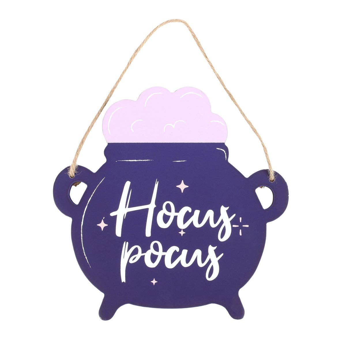 Something Different Wholesale - Hocus Pocus Cauldron Shaped Halloween Hanging Sign