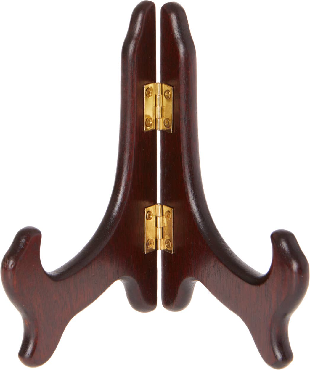 Bard's - Bard's Hinged MDF Wood Plate Stand, 5" x 5.75" x 3.75": Walnut