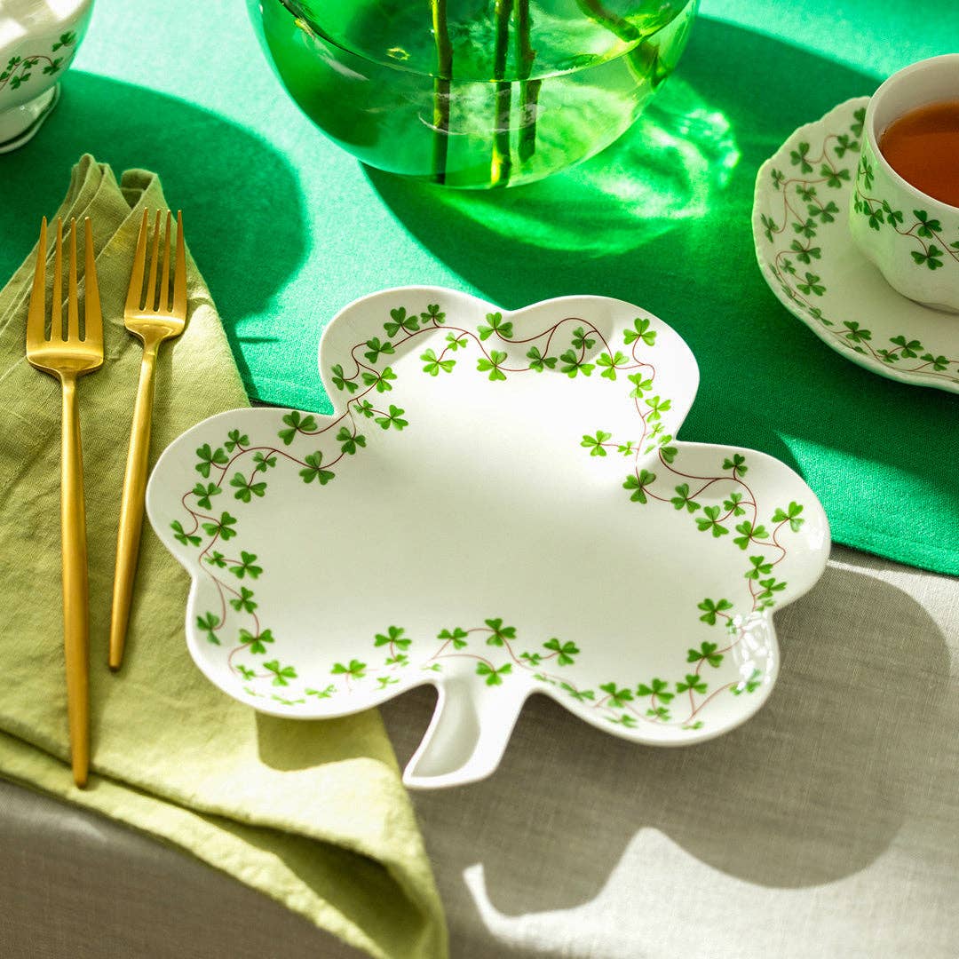 Grace Teaware - Shamrock 8.75" Fine Porcelain Serving Plate