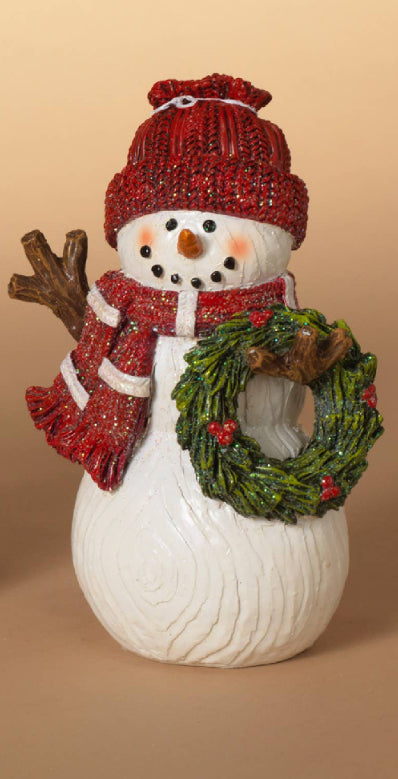 The Gerson Companies - Holiday 6.3"H Resin Snowman Figurine, 3 Asst