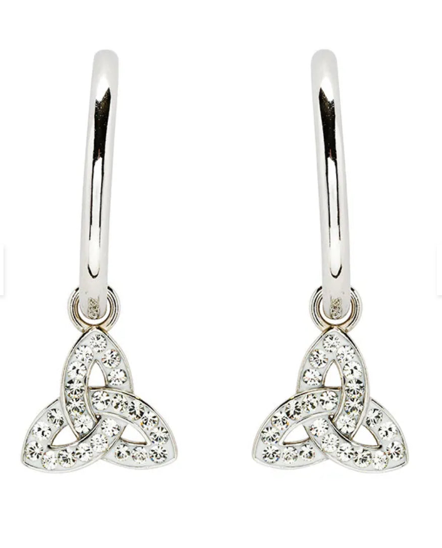 ShanOre Sterling Silver Trinity Knot Hoop Earrings