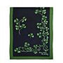 Patrick Francis Navy Silk Shamrock Scarf