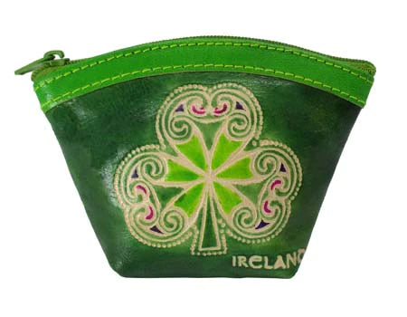 Shamrock Fan Leather Purse