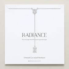 Bryan Anthony’s Radiance Emerald Cut Lariat Necklace Silver