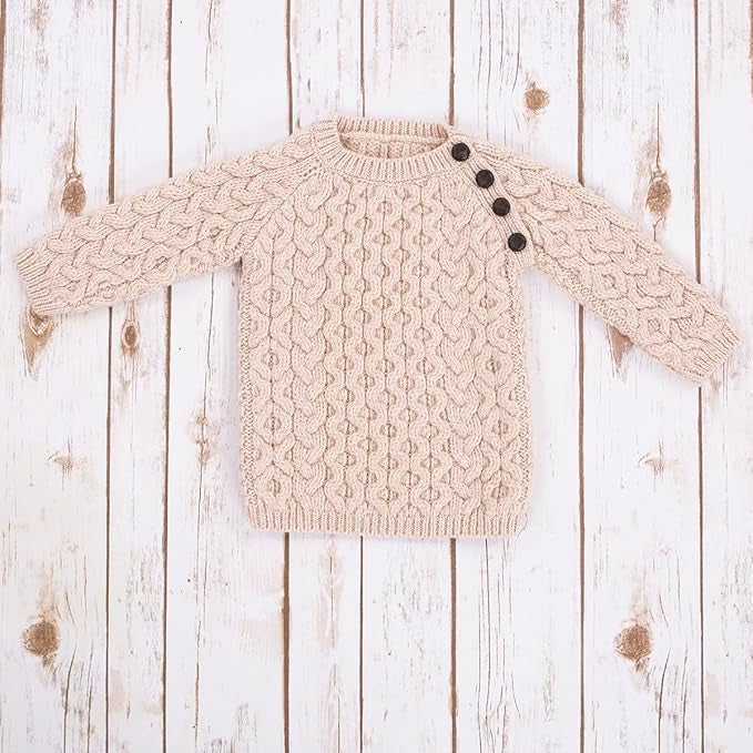 Kids Aran Merino Wool Sweater