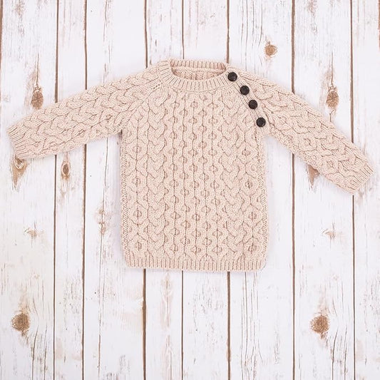 Kids Aran Merino Wool Sweater