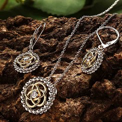 ShanOre Sterling Silver White CZ Celtic Love Knot Drop Earrings