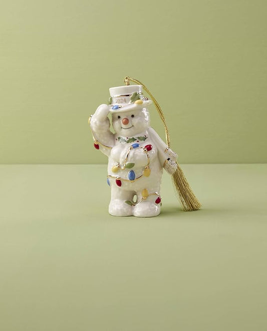 Lenox 2024 Snowman With Lights Ornament