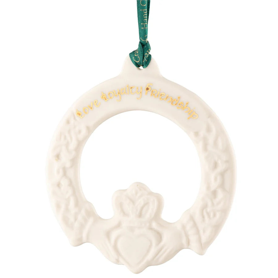 Belleek Classic Claddagh Friendship Ornament 4029